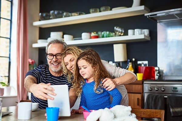 Family in the kitchen